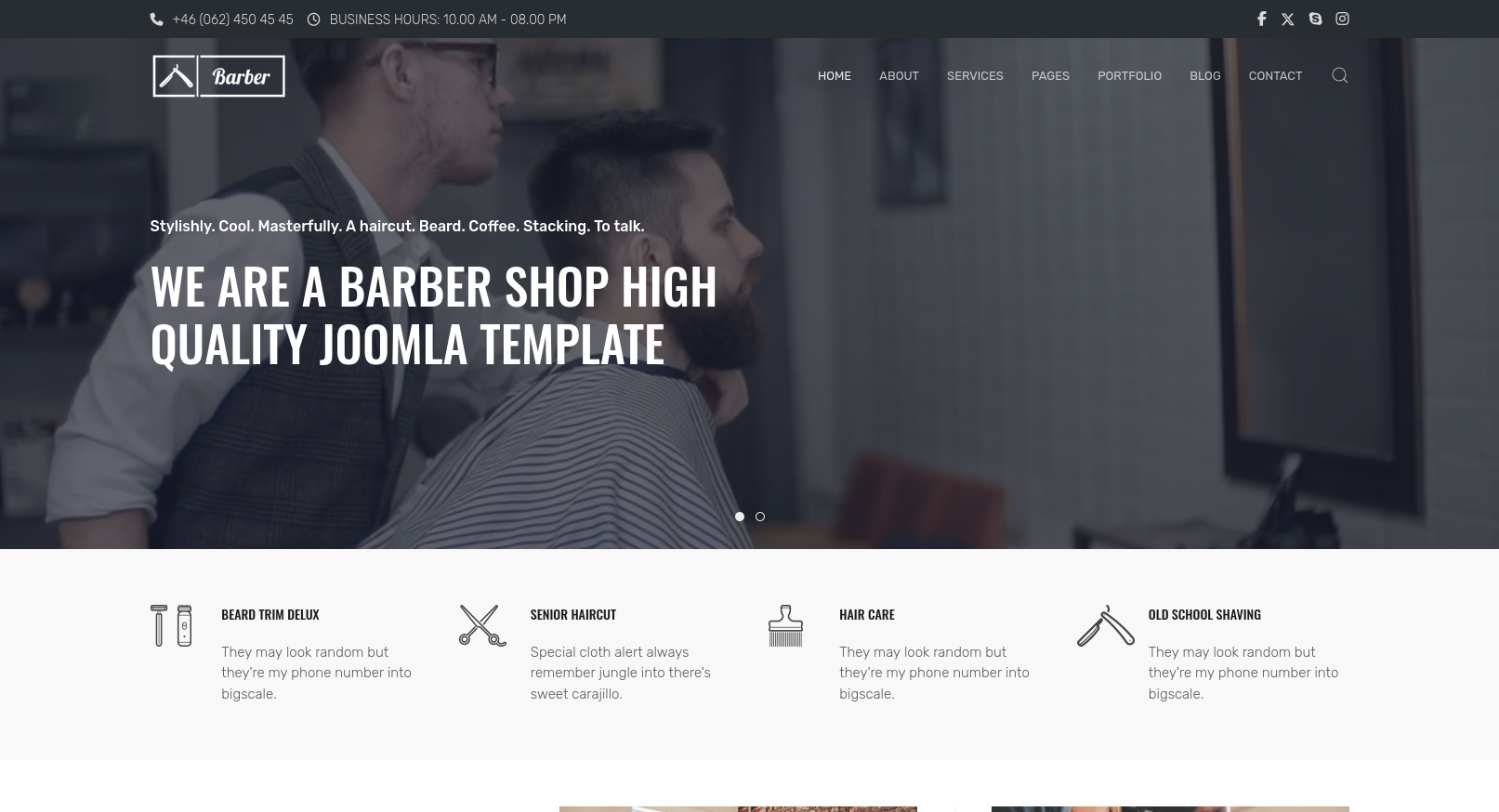 Barber PRO Unlimited Joomla Template